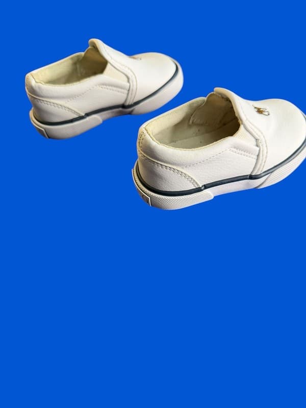 Polo Ralph Lauren Bal Harbour White Faux Leather Slip-On Toddler Shoes 4 - Thumbnail 6