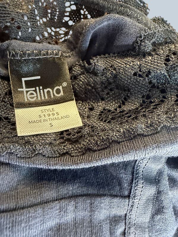 Felina Modal Hipster Panties Lace Trim 3-Pack Black/Fawn/Ebony Size Small - Thumbnail 7