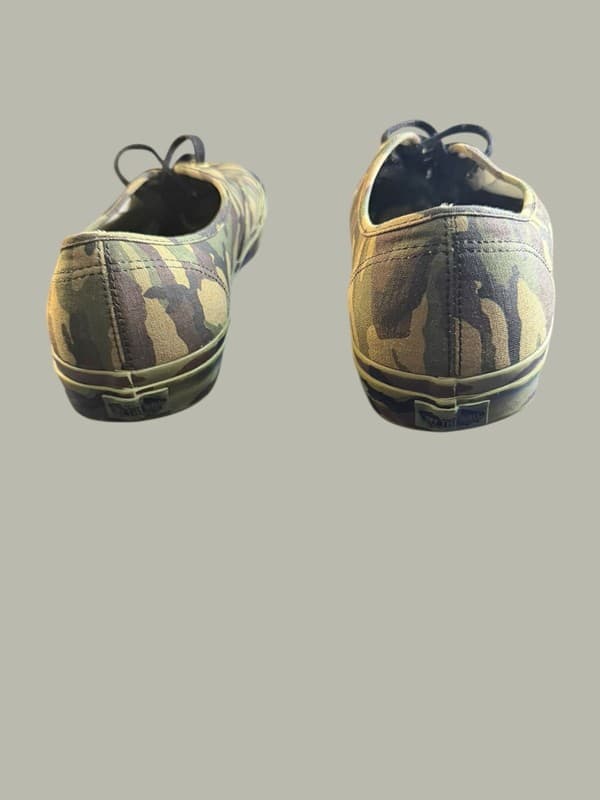 Vans Authentic Mono Print Camo Green Canvas Skate Shoes Men's Size 13 - Thumbnail 7