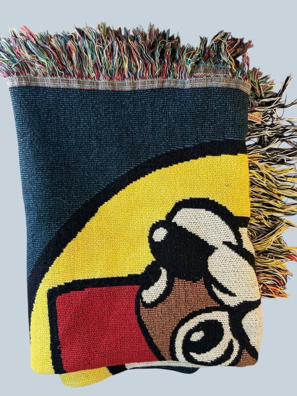 Buc-ee's Woven Tapestry Throw Blanket with Fringe - Thumbnail 6