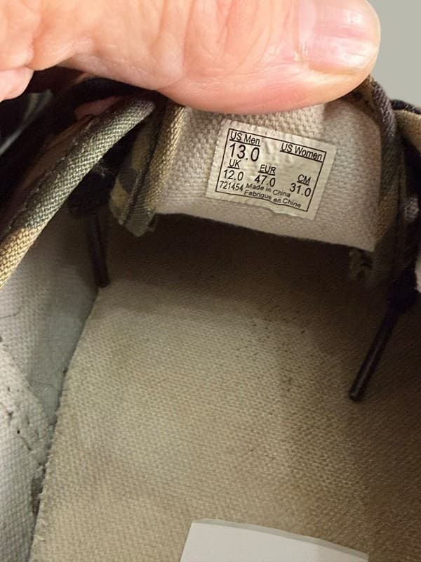 Vans Authentic Mono Print Camo Green Canvas Skate Shoes Men's Size 13 - Thumbnail 11