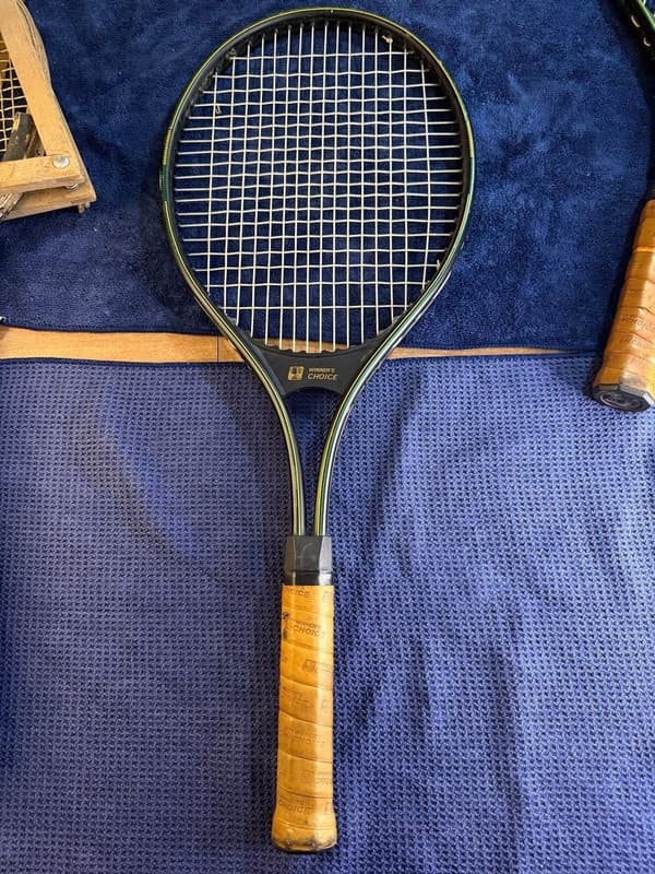 Vintage Tennis Racquet Set Lot 3: Wilson Jack Kramer Pro Staff with Wooden Press - Thumbnail 4