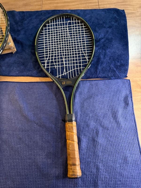 Vintage Tennis Racquet Set Lot 3: Wilson Jack Kramer Pro Staff with Wooden Press - Thumbnail 2
