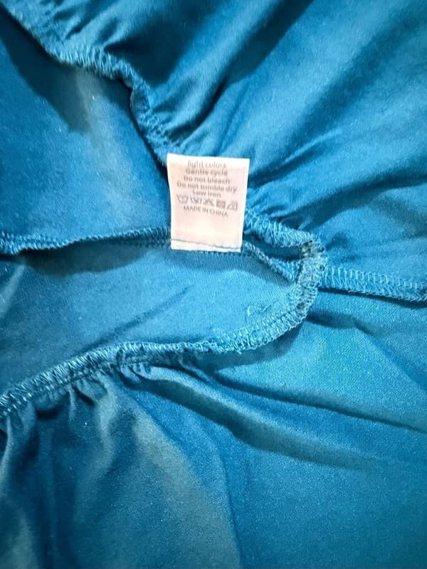 Joyfolie Mia Joy Blue Long Sleeve High-Low Ruffle Hem Girl's Dress Size 3 - Thumbnail 3