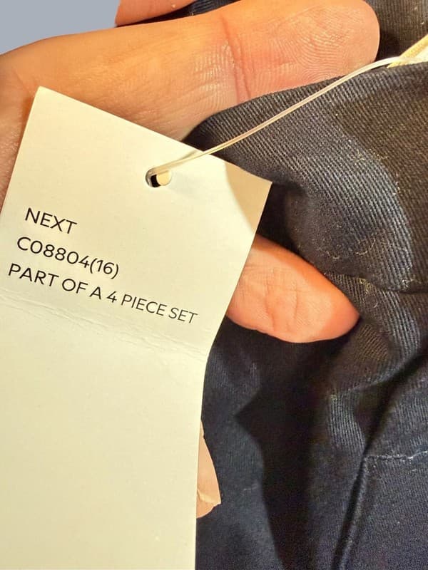 NEXT Toddler Boys Navy Chino Trousers (Part of 4 Piece Set) Size 3-4yrs - Thumbnail 4