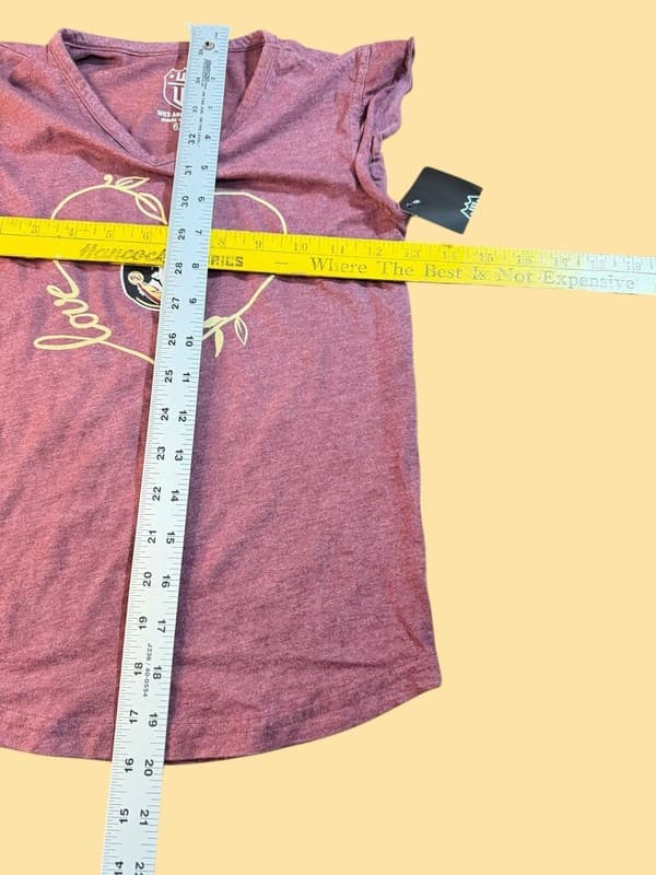 Wes and Willy Girls Florida State Seminoles Retro Hippy Ruffle Sleeve T-shirt 6X - Thumbnail 7