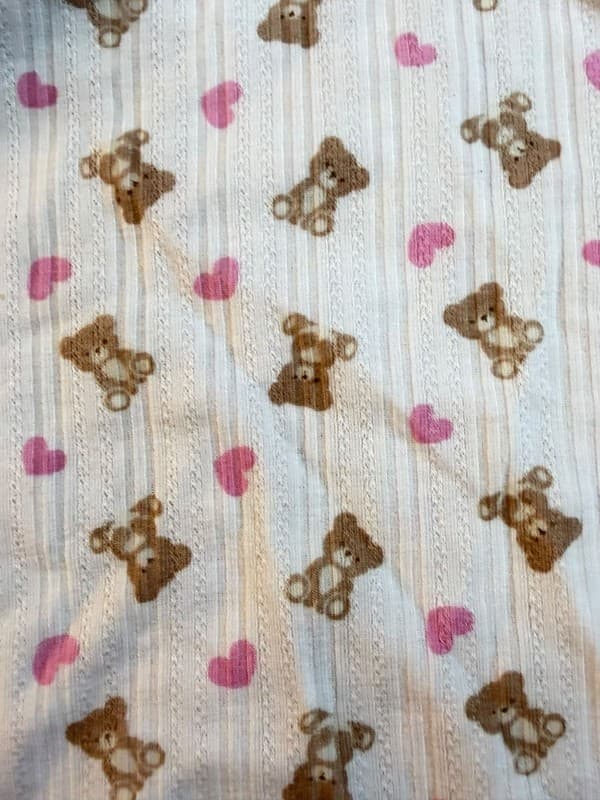 Better / Together Dreamy Nights Teddy Bear & Hearts Boxer Pajama Shorts S - Thumbnail 6