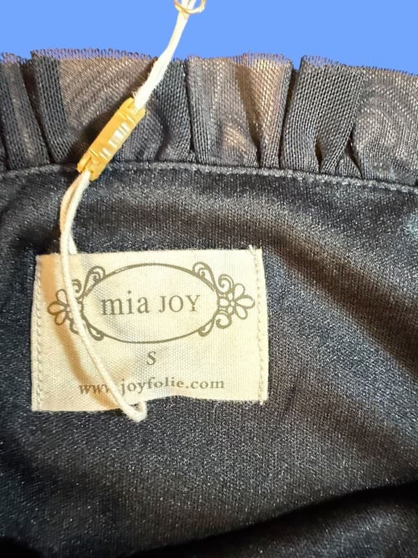 Joyfolie Mia Joy Black Ruched Mesh Puff Sleeve Bodycon Mini Dress S - Thumbnail 5