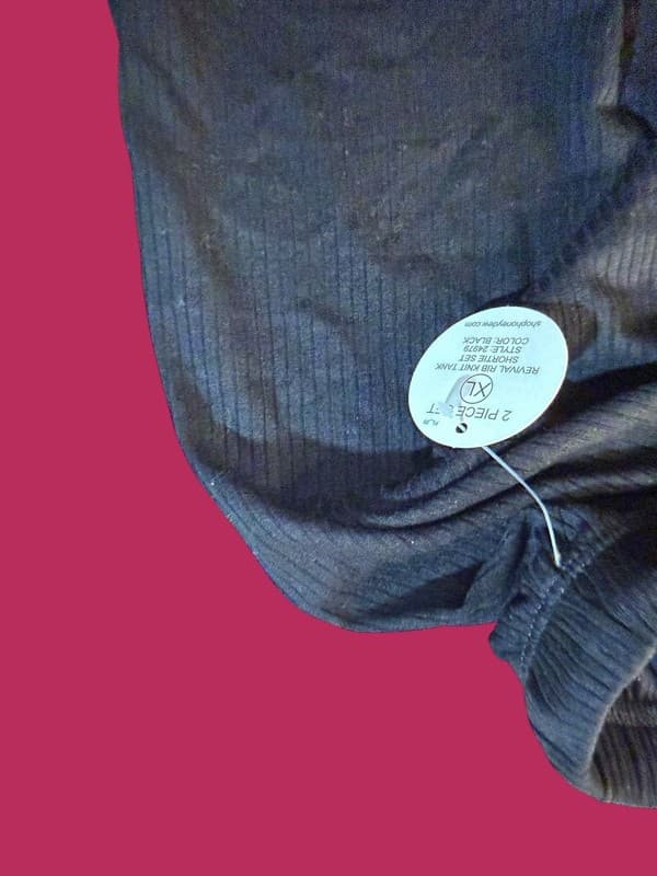 Honeydew Revival Rib Knit Tank Shortie Set Pants Black XL - Thumbnail 6