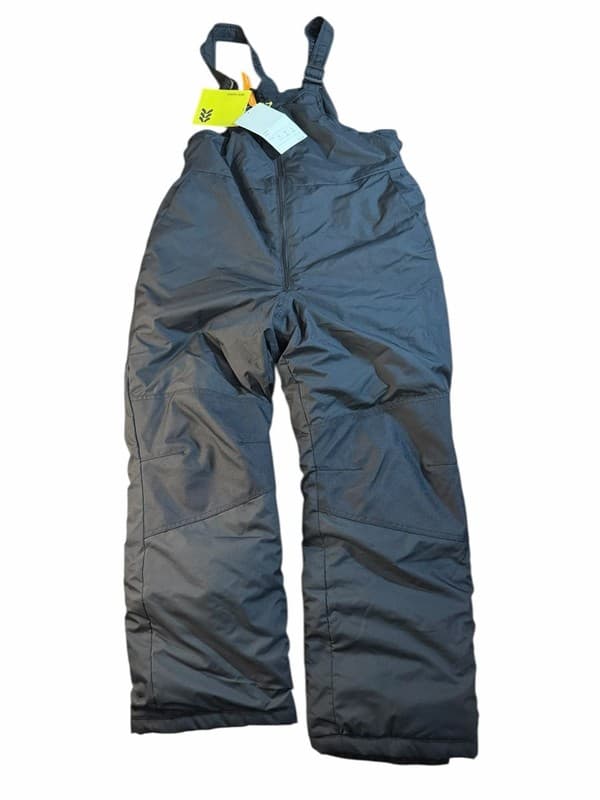 NWT Kids' All in Motion Solid Black Snow Bibs Water Resistant Large Plus 14W/16W - Image 1