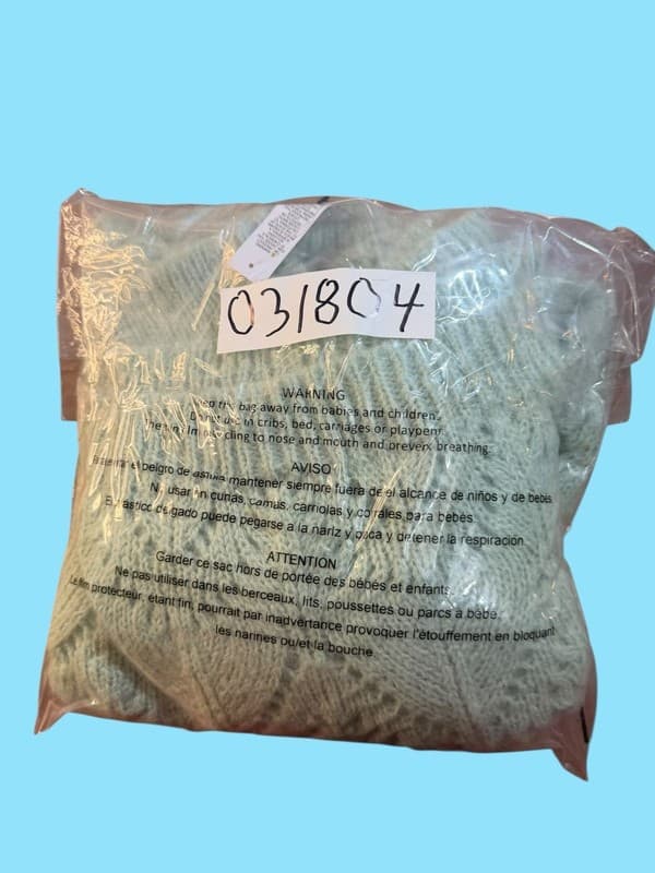 Topshop Mint Green Knitted Crop Pointelle Jumper Sweater - Thumbnail 7