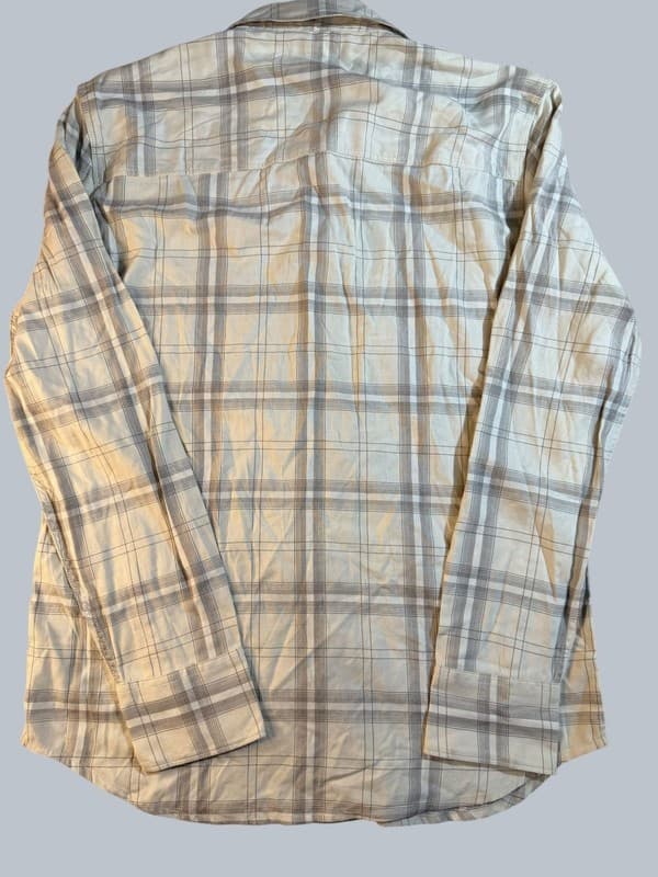 PAIGE Everett Long Sleeve Plaid Performance Flannel Shirt in Misty Day S - Thumbnail 2