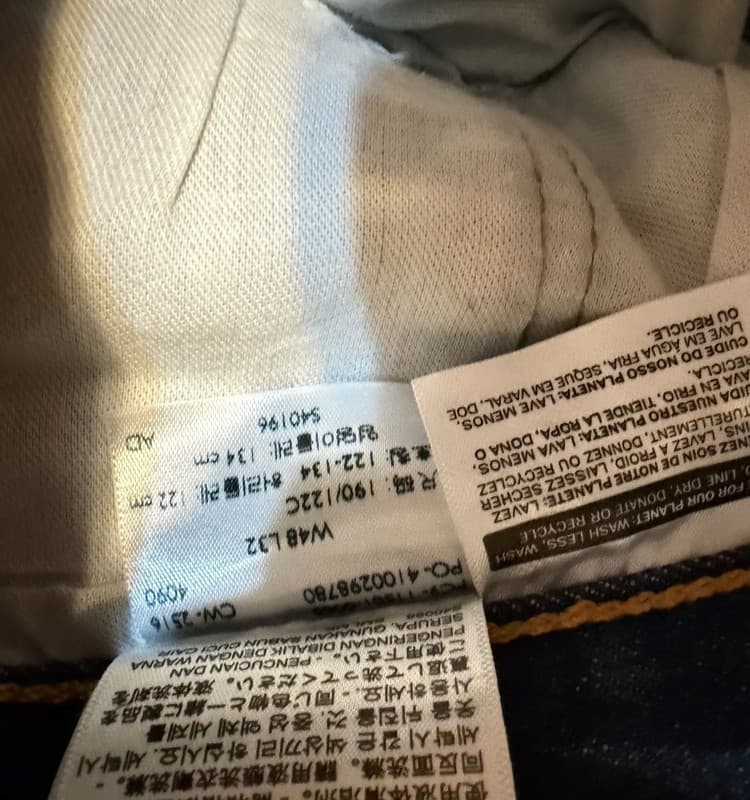 Levi’s 501 Indigo Button Fly Jeans Men’s 48x32 Like unused - Thumbnail 9