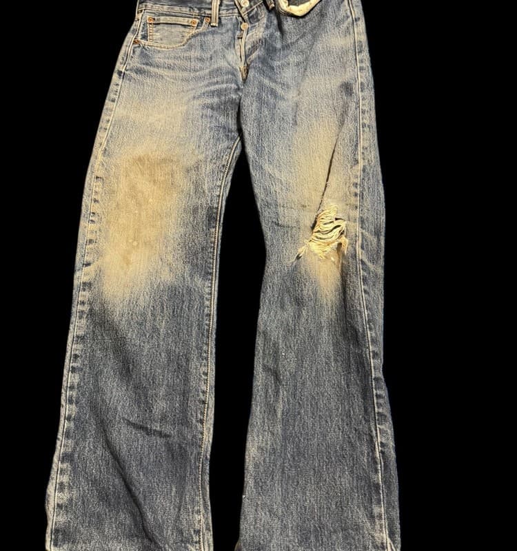 Levi’s 501 Original Fit Jeans W31 Distressed Faded Button Fly Workwear - Image 1