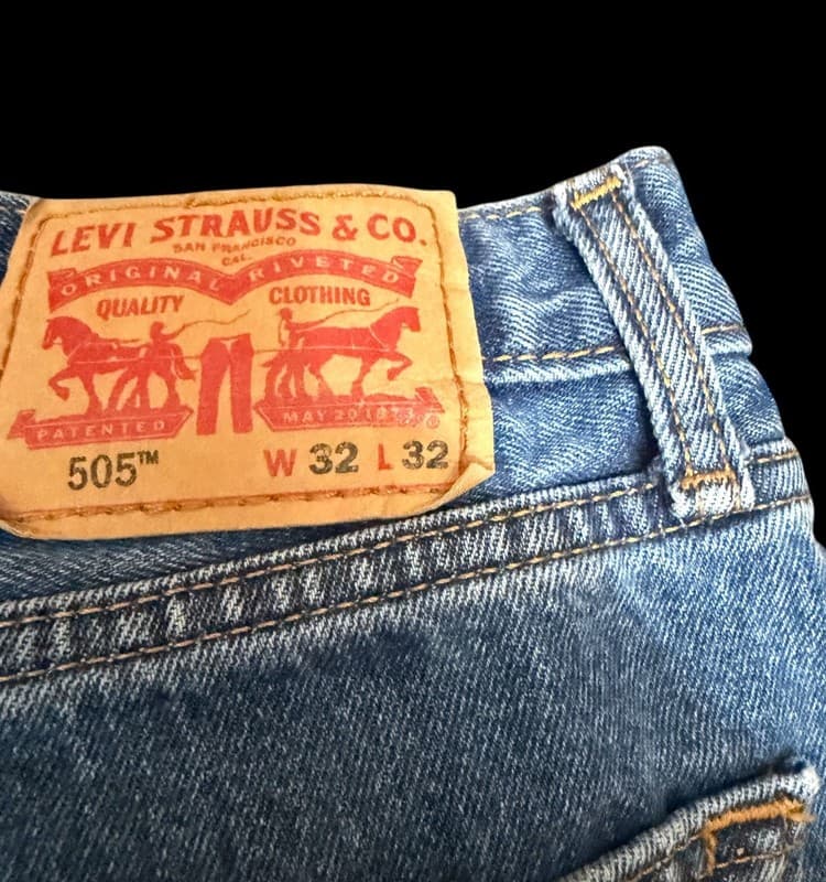 Levi’s 505 Men’s Jeans 32x32 Blue Regular Fit Straight Leg Denim - Thumbnail 7