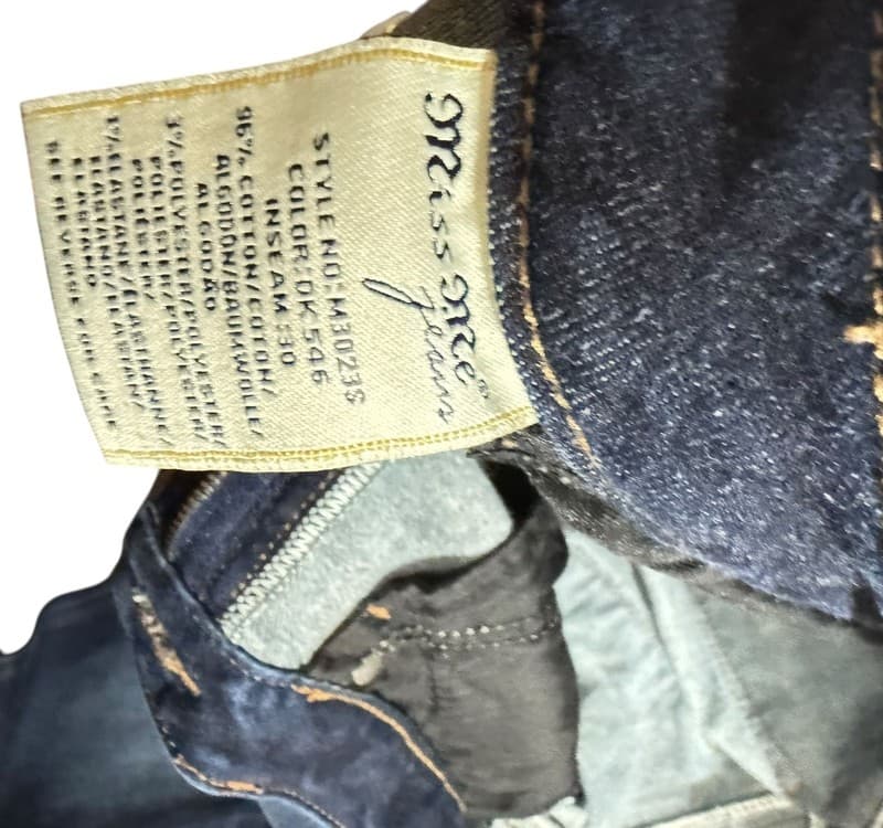 Miss Me Skinny Jeans Womens 27 Dark Wash Embellished Fleur De Lis - Thumbnail 4