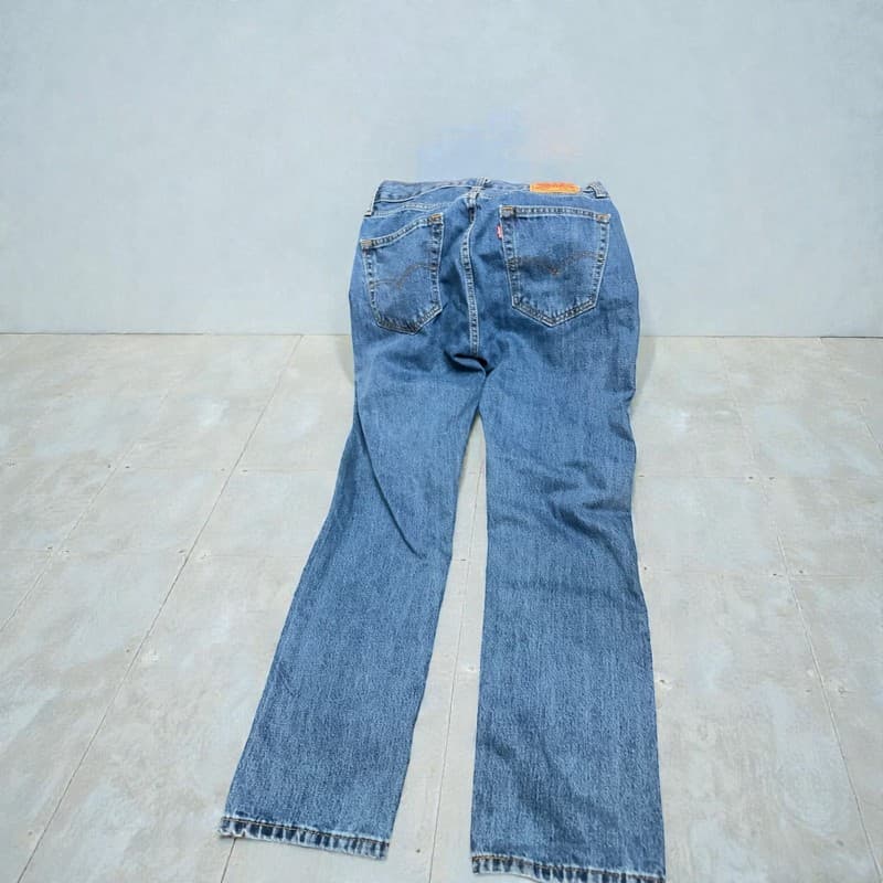 Levi’s 505 Men’s Jeans 32x32 Blue Regular Fit Straight Leg Denim - Thumbnail 3