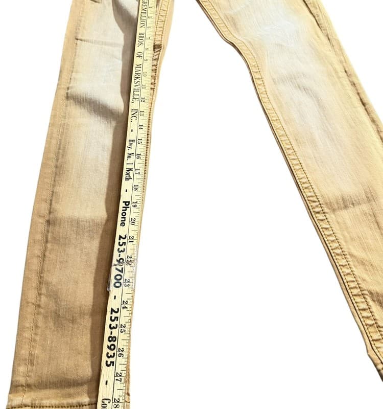 Miss Me Signature Rise Skinny Jeans Mustard Yellow Womens Size 27 TW57551 - Thumbnail 9