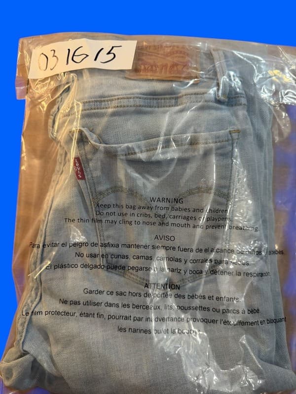 Levi's Women's 710 Super Skinny Light Wash Jeans Size 29x30 - Thumbnail 8