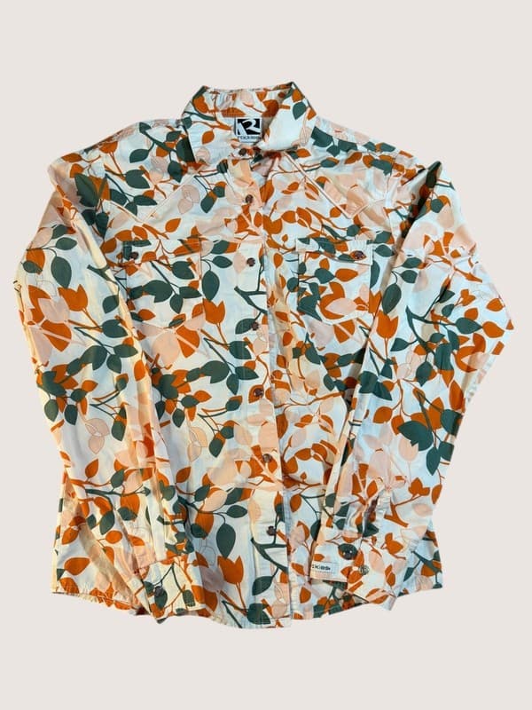 Vintage Rockies Floral Western Snap Front Blouse Women's Small - Image 1