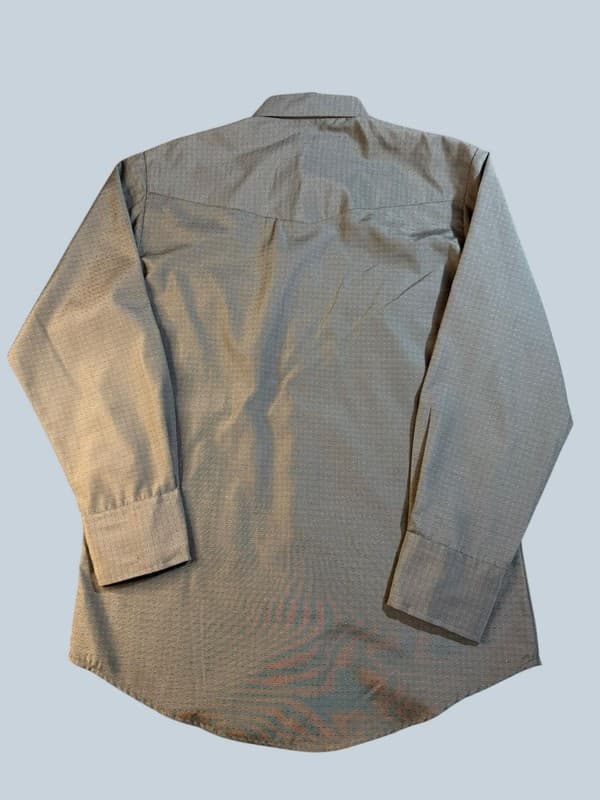 Roper Men's Brown Textured Pearl Snap Long Sleeve Western Shirt Size Medium - Thumbnail 2