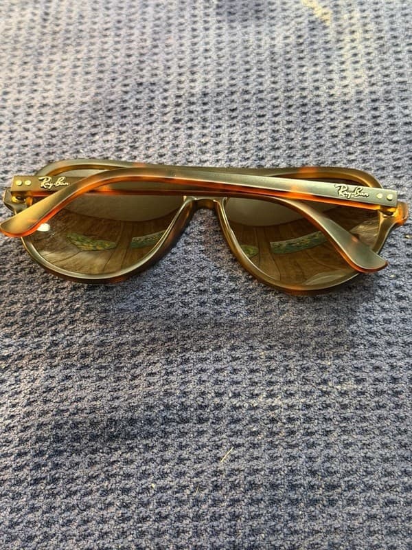 Ray-Ban RB4125 CATS 5000 Polarized Tortoise Aviator Sunglasses 59mm Made Italy - Thumbnail 7