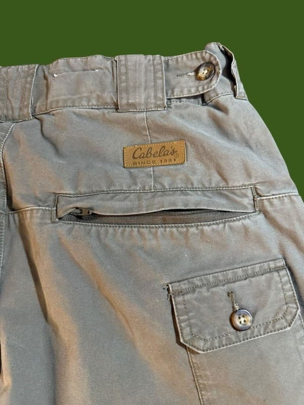 Vintage Cabela's 100% Cotton Convertible Cargo Pants Shorts Men's Size 34 - Thumbnail 8