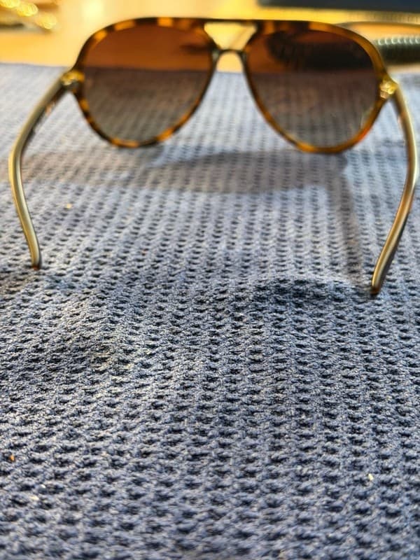 Ray-Ban RB4125 CATS 5000 Polarized Tortoise Aviator Sunglasses 59mm Made Italy - Thumbnail 5