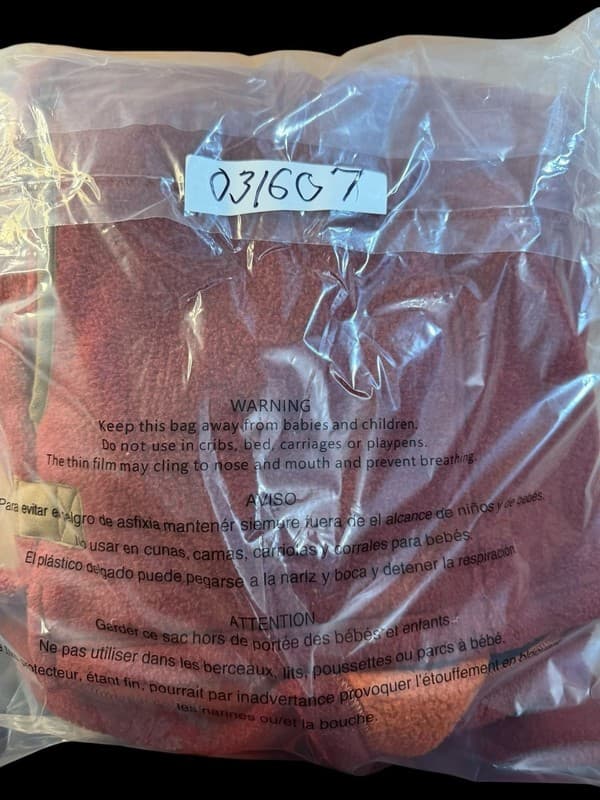 Orvis Men's Large Red Fleece Quarter-Zip Pullover with Faux Suede Elbow Patches - Thumbnail 6