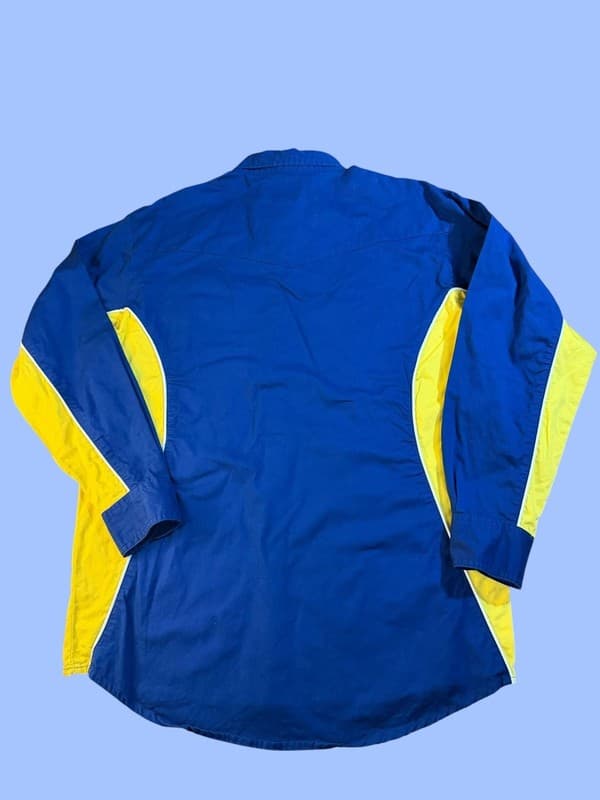 Vintage Wrangler Western Pearl Snap Native Aztec Print Long Sleeve Shirt M - Thumbnail 2