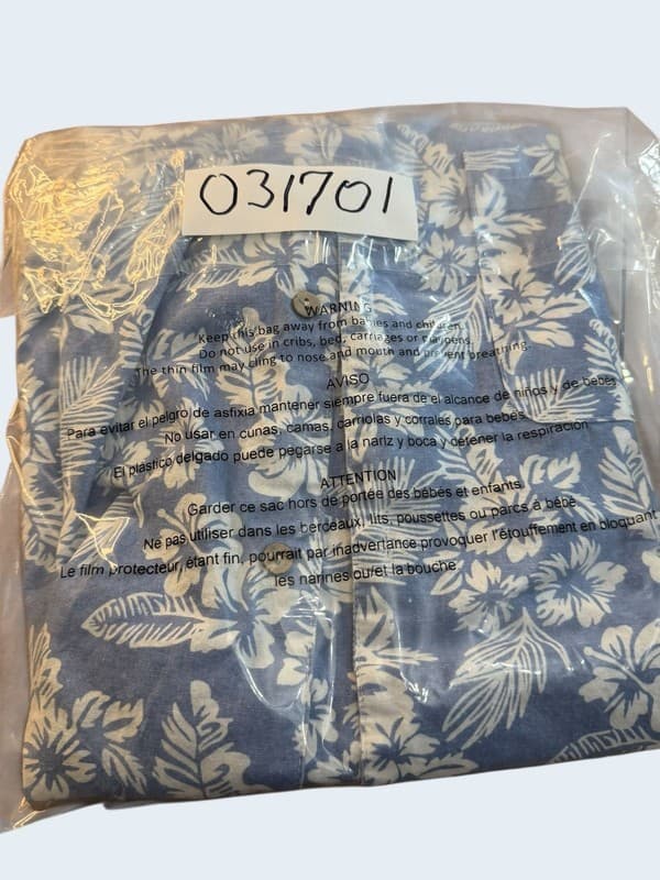 COOFANDY Men's Blue Hibiscus Floral Hawaiian Short Sleeve Button Dow 100% Cotton - Thumbnail 6