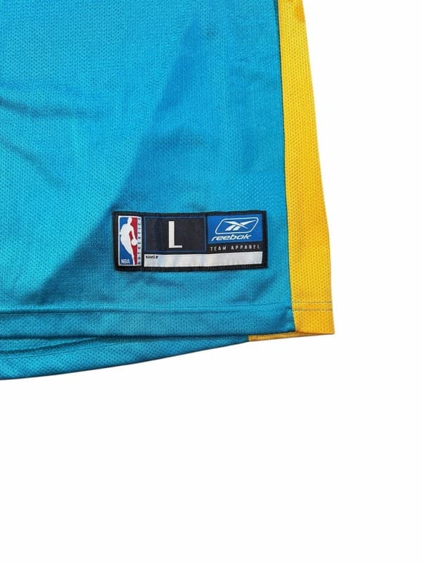 Vintage Reebok Jamaal Magloire #21 New Orleans Hornets Teal NBA Jersey Size L - Thumbnail 5