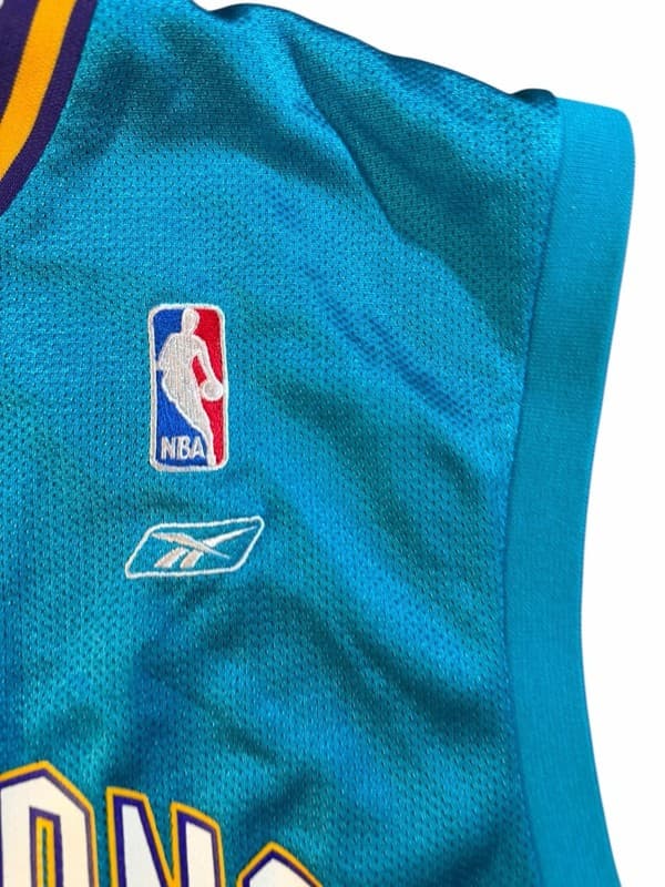 Vintage Reebok Jamaal Magloire #21 New Orleans Hornets Teal NBA Jersey Size L - Thumbnail 6