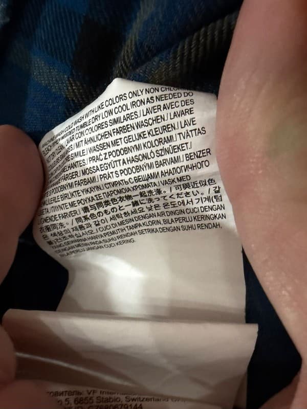 Vans Women's Blue Plaid Cropped Flannel Button Down Shirt Size Medium - Thumbnail 4