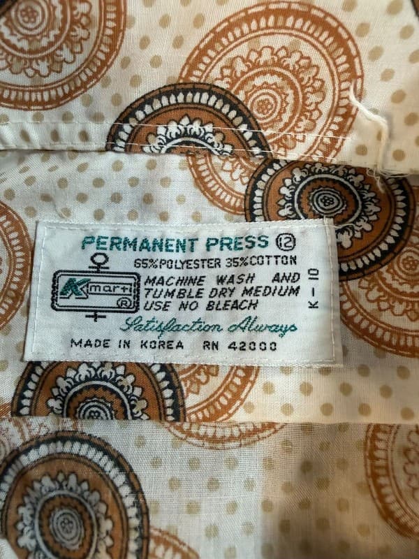Vintage 70s Kmart Paisley Medallion Short Sleeve Button Up Shirt Womens M - Thumbnail 3