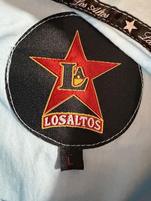 Los Altos Men's Light Blue 100% Cotton Pearl Snap Western Shirt Size L - Thumbnail 5