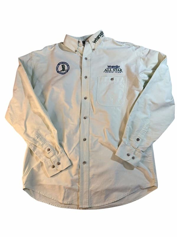 Wrangler 20X National High School Rodeo Assoc. All Star Team Button Down Size M - Image 1