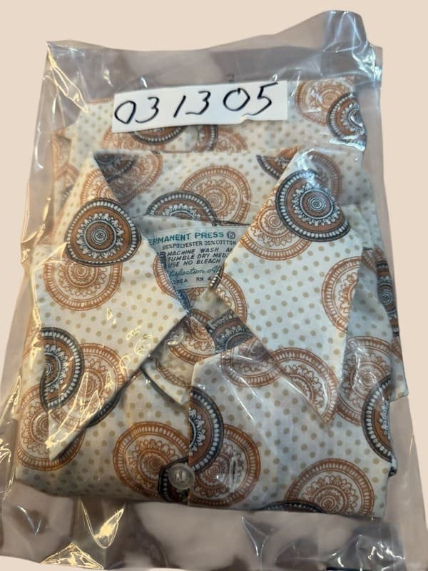 Vintage 70s Kmart Paisley Medallion Short Sleeve Button Up Shirt Womens M - Thumbnail 5