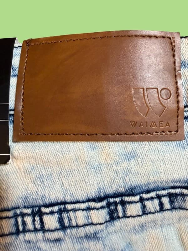 Waimea Mens Size 42 Skinny Fit Neon Splatter Distressed Side Stripe Denim Shorts - Thumbnail 11