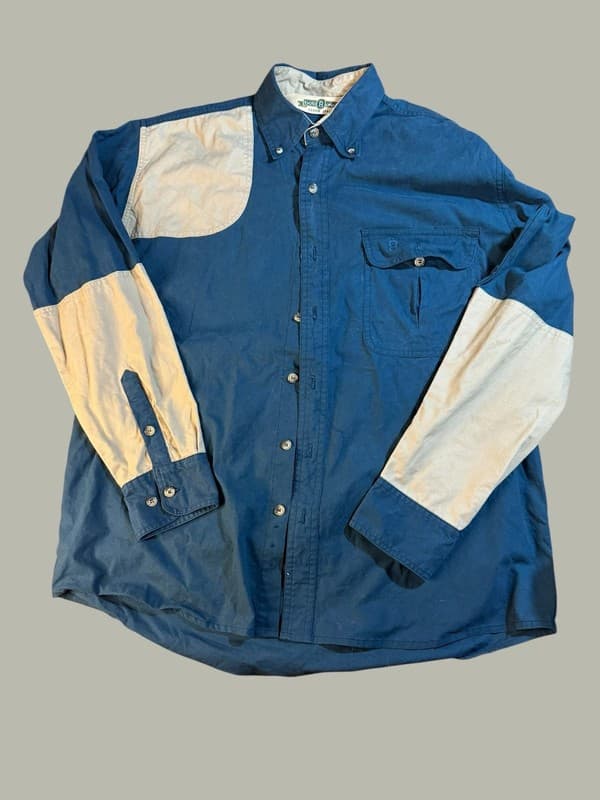 Bob Allen High Prairie Long Sleeve Shooting Shirt - Navy/Tan Medium - Image 1