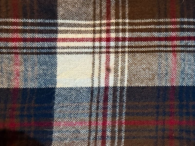 Vintage Blair Men's Brown Plaid 100% Acrylic Flannel Shirt Size L - Thumbnail 6