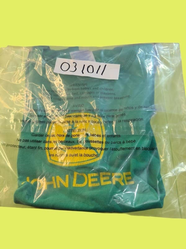 Vintage John Deere Logo Youth Small Green Graphic T-Shirt Gildan Ultra Cotton - Thumbnail 7