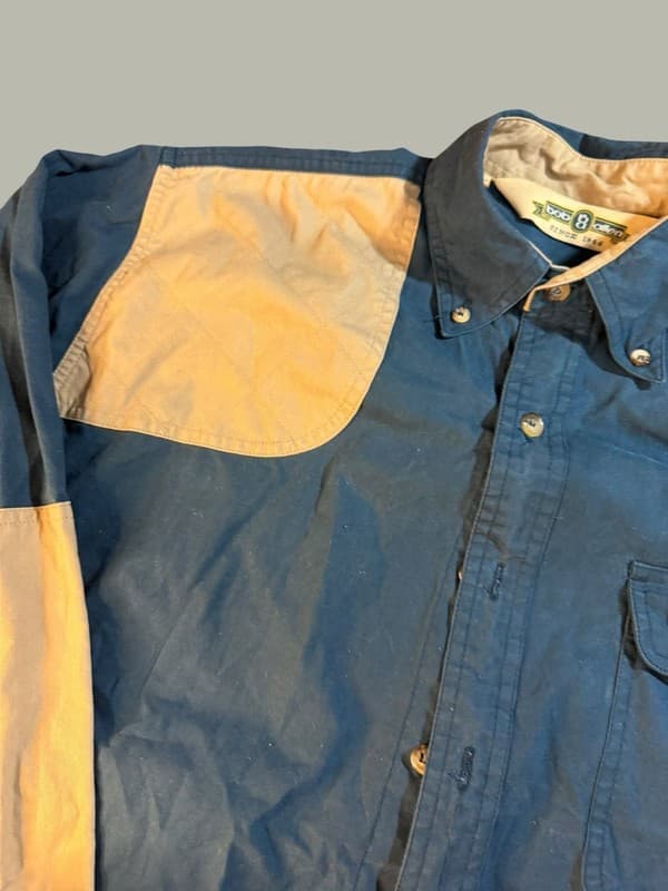 Bob Allen High Prairie Long Sleeve Shooting Shirt - Navy/Tan Medium - Thumbnail 8