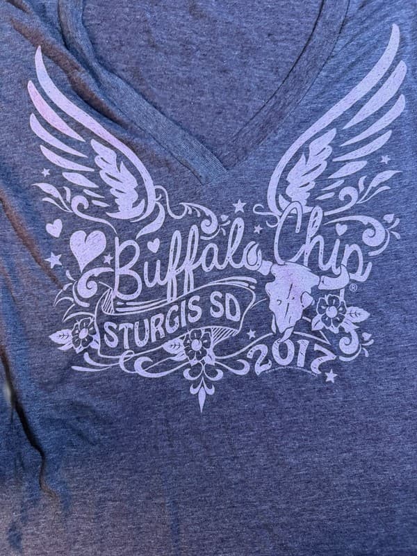 Hot Leathers Buffalo Chip Sturgis 2017 Biker V-Neck Graphic T-Shirt Medium - Thumbnail 7