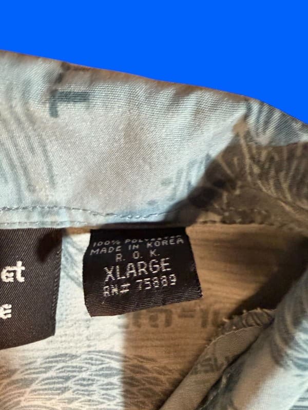 Vintage Street Culture Blue Dragon All Over Print Button Down Shirt XL - Thumbnail 3