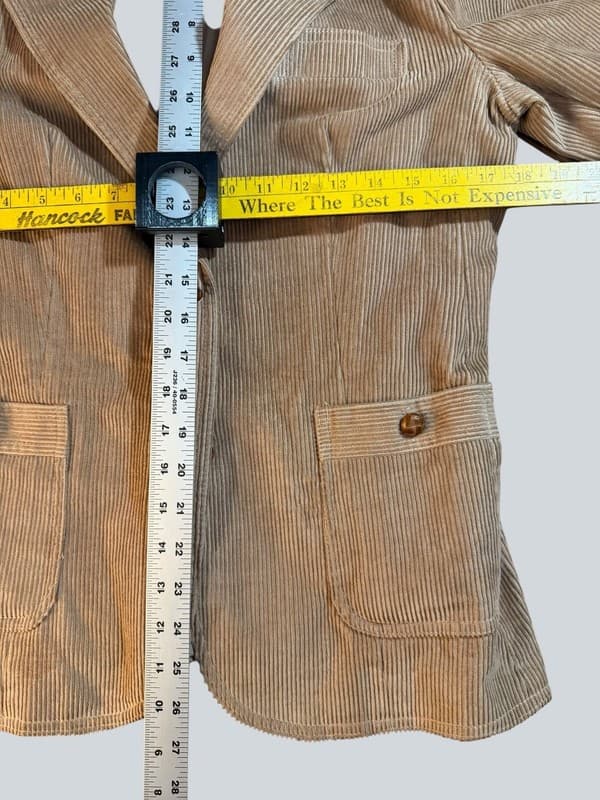 Vintage Hunter's Glen Tan Corduroy Blazer Jacket Size 12 - Thumbnail 5