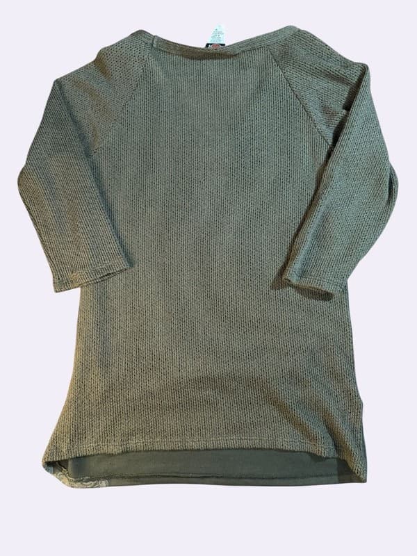 Harley-Davidson Women's Mixed Media Olive Green Rhinestone Wing Graphic Top - Thumbnail 2