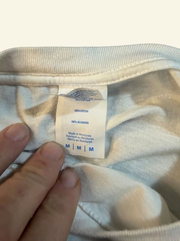 Port & Company White Happy Girl Ghost Face Halloween Costume T-Shirt Size Medium - Thumbnail 4