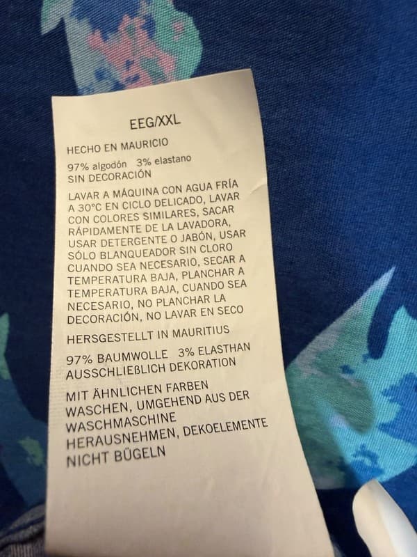 Nautica Men's XXL Watercolor Fish Print Short Sleeve Stretch Button Down Shirt - Thumbnail 5