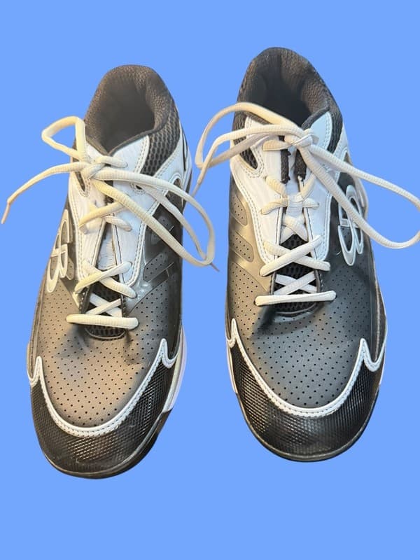 Boombah White and Black Metal Baseball Cleats Size 11 - Thumbnail 3